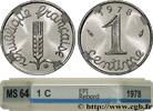 FRANCE 1 centime Épi, avec rebord V REPUBLIC Pessac 1978 (15mm, 1,65g, 6h) -