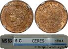 FRANCE 5 centimes Cérès III REPUBLIC Paris 1898 (25mm, 4,98g, 6h) -