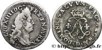 FRANCE Quatre sols aux deux L LOUIS XIV THE SUN KING Lyon 1692 (19mm, 1,48g, 6h) -
