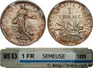 FRANCE 1 franc Semeuse III REPUBLIC Paris 1899 (23mm, 5g, 6h) -