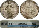 FRANCE 1 franc Semeuse III REPUBLIC Paris 1909 (23mm, 5g, 6h) -