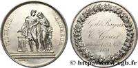 FRANCE Médaille de mariage, Fidélité et Bonheur AMOUR ET MARIAGE 1858 (38,5mm, 25,93g, 12h) -