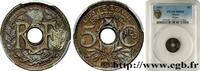 FRANCE 5 centimes Lindauer, petit module III REPUBLIC Poissy 1923 (17mm, 2g, 6h) -