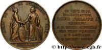 FRANCE Médaille, Inauguration de la ligne Strasbourg-Bâle LOUIS-PHILIPPE Ier 1841 (40,5mm, 28,36g, 12h) -