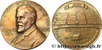 FRANCE Médaille, 75e anniversaire des usines CRANE ÉTATS-UNIS D'AMÉRIQUE USA, Chicago 1930 (62,5mm, 109,2g, 12h) -