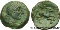 FRANCE Bronze SVTICOS, classe V à la petite tête de face VELIOCASSES (Area of Norman Vexin) c. 50-40 AC. (15mm, 3,11g, 9h) -