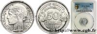 FRANCE 50 centimes Morlon, légère PROVISIONAL GOVERNEMENT OF THE FRENCH REPUBLIC Castelsarrasin 1945 (18mm, 0,7g, 6h) -