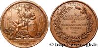 FRANCE Médaille, Société helvétique de bienfaisance SUISSE 1821 (33,5mm, 18,70g, 12h) -