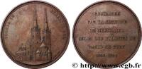 FRANCE Médaille, Restauration de la collégiale MONUMENTS Suisse, Neuchâtel 1869 (53mm, 80,82g, 12h) -