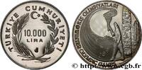 TURKEY 10.000 Lira Proof Jeux Olympiques d’hiver 1988 TURKEY Istanbul 1988 (38,61mm, 22,90g, 6h) -