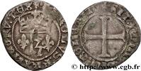 FRANCE Petit blanc au K ou des gens d'armes CHARLES VII LE BIEN SERVI / THE WELL-SERVED Poitiers 4/12/1431 (21,5mm, 2,07g, 12h) -