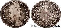 FRANCE Dixième d'écu aux trois couronnes LOUIS XIV THE SUN KING Dijon 1711 (22,5mm, 2,83g, 6h) -