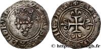FRANCE Gros dit florette BURGUNDY - COINAGE IN THE NAME OF CHARLES VI THE MAD OR THE BELOVED Châlons-en-Champagne n.d. (25,5mm, 2,93g, 9h) -