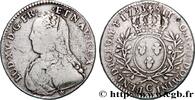 FRANCE Demi-écu aux branches d'olivier, buste habillé LOUIS XV THE BELOVED Caen 1733 (33mm, 14,28g, 6h) -