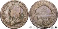 FRANCE Un décime Dupré, grand module CONSULATE Paris 1800 (31,86mm, 22,78g, 6h) -