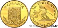 ROMANIA Piéfort 100 Lei Proof Jeux Olympiques d’hiver de N ROMANIA 1998 (37mm, 39,17g, 12h) -