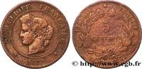 FRANCE 5 centimes Cérès III REPUBLIC Paris 1872 (25mm, g, 6h) -