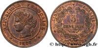 FRANCE 5 centimes Cérès III REPUBLIC Paris 1883 (25,14mm, 4,95g, 6h) -