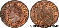 FRANCE Deux centimes Napoléon III, tête laurée, buste pro SECOND EMPIRE Strasbourg 1861 (20mm, 2,02g, 6h) -