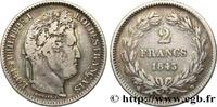 FRANCE 2 francs Louis-Philippe LOUIS-PHILIPPE I Strasbourg 1843 (27mm, 9,84g, 6h) -