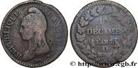 FRANCE Un décime Dupré, grand module DIRECTOIRE Lyon 1799 (31,7mm, 18,27g, 6h) -