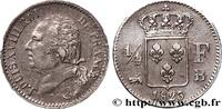 FRANCE 1/4 franc Louis XVIII LOUIS XVIII Rouen 1823 (15mm, 1,18g, 6h) -