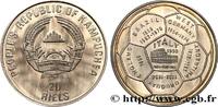 CAMBODIA 20 Riels Coupe du Monde de football Italie 1990 CAMBODIA 1989 (38,5mm, 16,04g, 6h) -