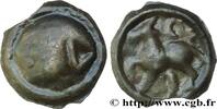 FRANCE Potin TOC au cheval GALLIA BELGICA - SEQUANI (Area of Besançon) c.58-50 AC. (17mm, 3,3g, 8h) -
