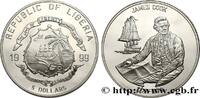 LIBERIA 1 Dollar Proof Capitaine James Cook LIBERIA Pobjoy Mint 1999 (38,6mm, 24,93g, 12h) -