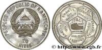 CAMBODIA 20 Riels Coupe du Monde de football Italie 1990 CAMBODIA 1989 (38,5mm, 16,10g, 6h) -