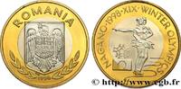 ROMANIA Piéfort 100 Lei Proof Jeux Olympiques d’hiver de N ROMANIA 1998 (37mm, 38,67g, 12h) -