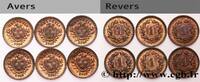 SWITZERLAND Lot de six pièces de 1 Centime Croix Suisse SWITZERLAND Berne 1940-1941 (16mm, 1,50g, 12h) -