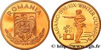 ROMANIA Piéfort 100 Lei Proof Jeux Olympiques d’hiver de N ROMANIA 1998 (37mm, 42,42g, 12h) -