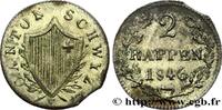 SWITZERLAND - CONFEDERATION OF HELVETIA - CANTON O 2 Rappen SWITZERLAND - CONFEDERATION OF HELVETIA - CANTON OF SCHWYZ 1846 (17mm, 1,17g, 6h) -
