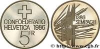 SWITZERLAND 5 Francs Proof 500e anniversaire de la bataille de SWITZERLAND Berne - B 1986 (31mm, g, 12h) -