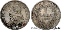 ITALY - PAPAL STATES - PIUS IX (Giovanni Maria Mas 1 Lira type petit buste an XXI ITALY - PAPAL STATES - PIUS IX (Giovanni Maria Mastai Ferretti) Rome 1866 (24mm, 4,96g, 6h) -