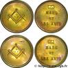 FRANCE MARS ET LES ARTS - LOT DE DEUX JETONS LOGES A L’ORIENT DE PARIS - LOGES PARISIENNES 1806 (23mm, 4g, 12h) -