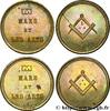 FRANCE MARS ET LES ARTS - LOT DE DEUX JETONS LOGES A L’ORIENT DE PARIS - LOGES PARISIENNES 1806 (23mm, 4g, 12h) -