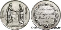 FRANCE Médaille de mariage, Couple antique AMOUR ET MARIAGE 1886 (34mm, 17,64g, 12h) -