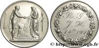 FRANCE Médaille de mariage, Couple antique AMOUR ET MARIAGE 1907 (34mm, 18,35g, 12h) -