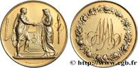 FRANCE Médaille de mariage, Couple antique AMOUR ET MARIAGE 1887 (34mm, 18,66g, 12h) -