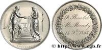FRANCE Médaille de mariage, Couple antique AMOUR ET MARIAGE 1853 (34,5mm, 18,59g, 12h) -