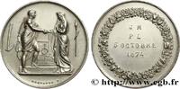 FRANCE Médaille de mariage, Couple antique AMOUR ET MARIAGE 1874 (34,5mm, 17,90g, 12h) -
