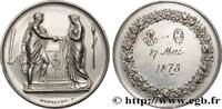 FRANCE Médaille de mariage, Couple antique AMOUR ET MARIAGE 1873 (34,5mm, 18,21g, 12h) -
