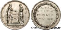 FRANCE Médaille de mariage, Couple antique AMOUR ET MARIAGE 1821 (34mm, 16,87g, 12h) -