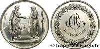 FRANCE Médaille de mariage, Couple antique AMOUR ET MARIAGE 1901 (34mm, 18,71g, 12h) -