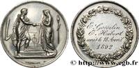 FRANCE Médaille de mariage, Couple antique AMOUR ET MARIAGE 1892 (34,5mm, 18,12g, 12h) -