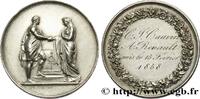 FRANCE Médaille de mariage, Couple antique AMOUR ET MARIAGE 1858 (28mm, 11,08g, 12h) -