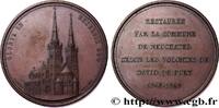 FRANCE Médaille, Restauration de la collégiale MONUMENTS Suisse, Neuchâtel 1869 (53mm, 89,70g, 12h) -