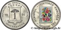 EQUATORIAL GUINEA 1000 Francos Proof Tinguely EQUATORIAL GUINEA Paris 1995 (32,8mm, 28,53g, 6h) -
